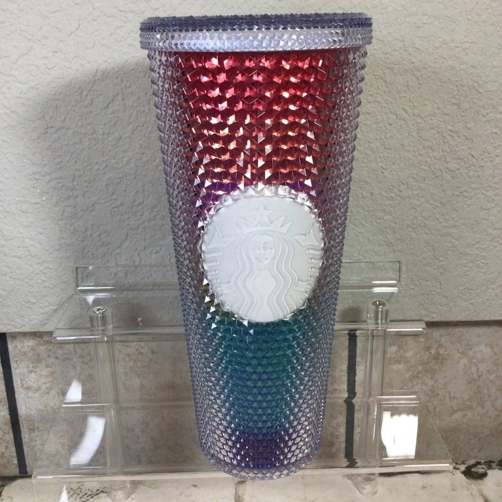 Starbucks Rainbow Studded Tumbler- 24oz. Pride‎ Summer 2020- Cold Cup-No Straw